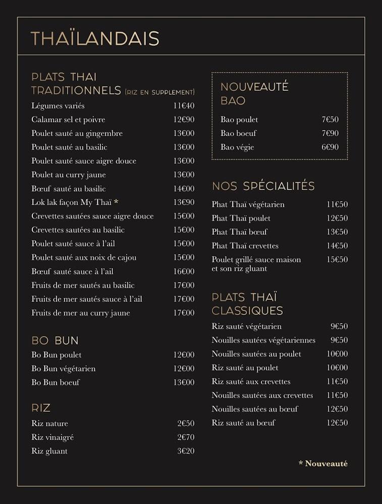 My Thaï - Menu Image 3